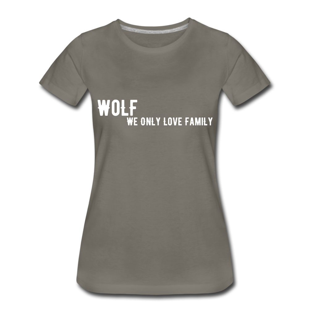 Women’s Premium "WoLF Breakdown" T-Shirt - asphalt gray