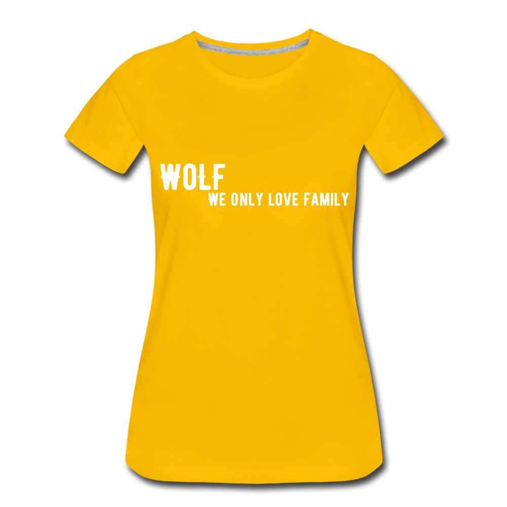 Women’s Premium "WoLF Breakdown" T-Shirt - sun yellow