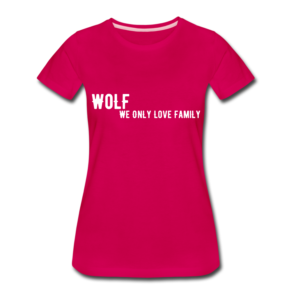Women’s Premium "WoLF Breakdown" T-Shirt - dark pink