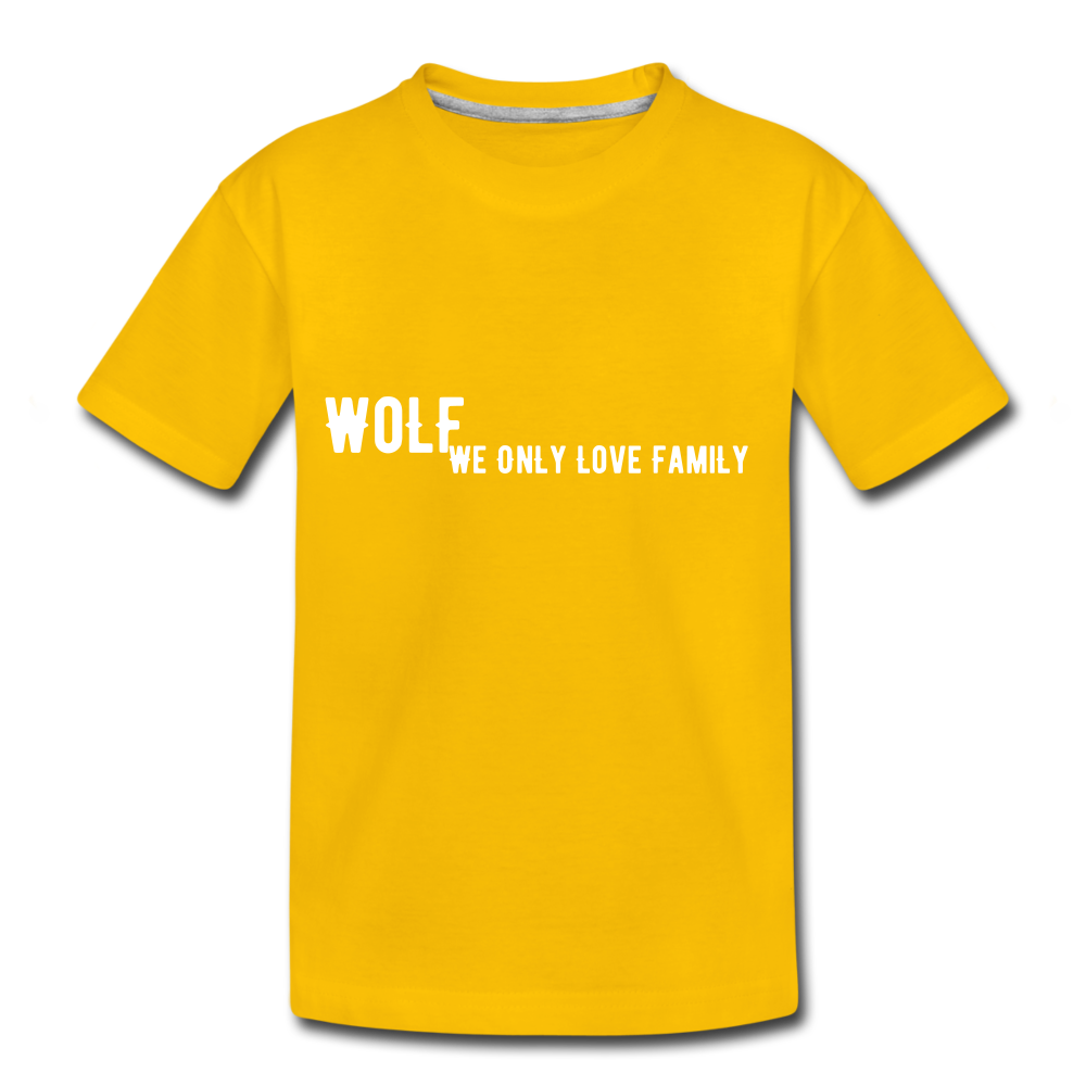 Kids' Premium"WoLF Breakdown" T-Shirt - sun yellow