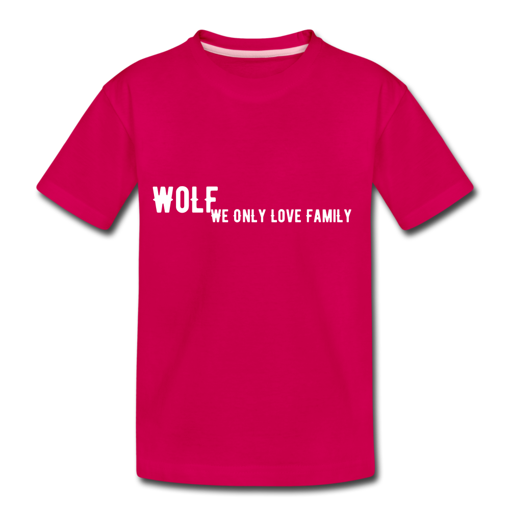 Kids' Premium"WoLF Breakdown" T-Shirt - dark pink