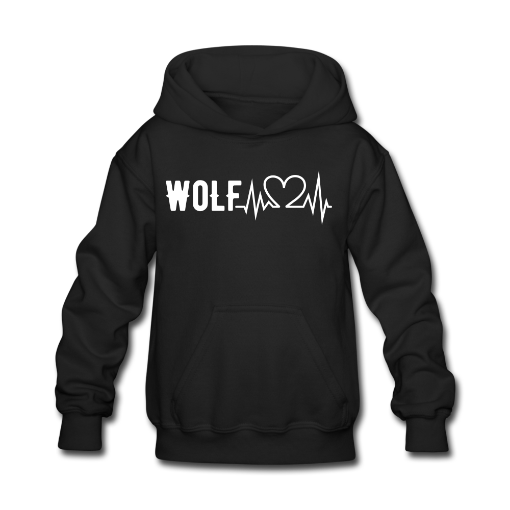 Kids' "WoLF line" hoodie - black