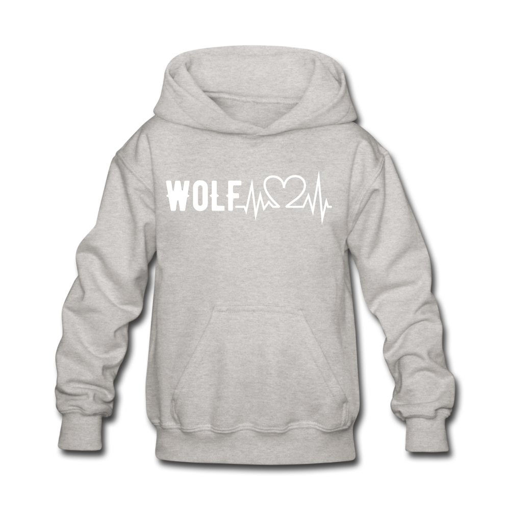 Kids' "WoLF line" hoodie - heather gray