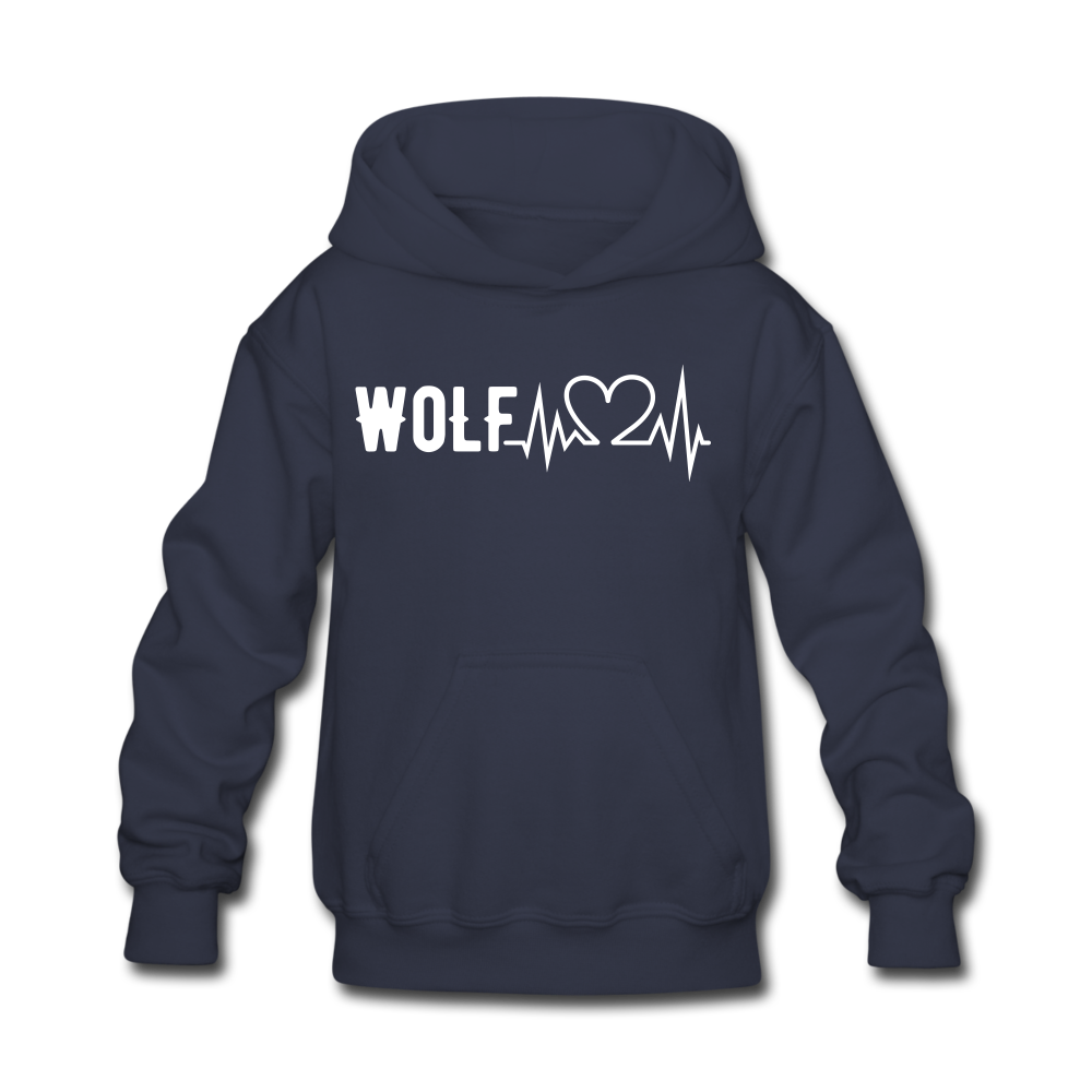 Kids' "WoLF line" hoodie - navy