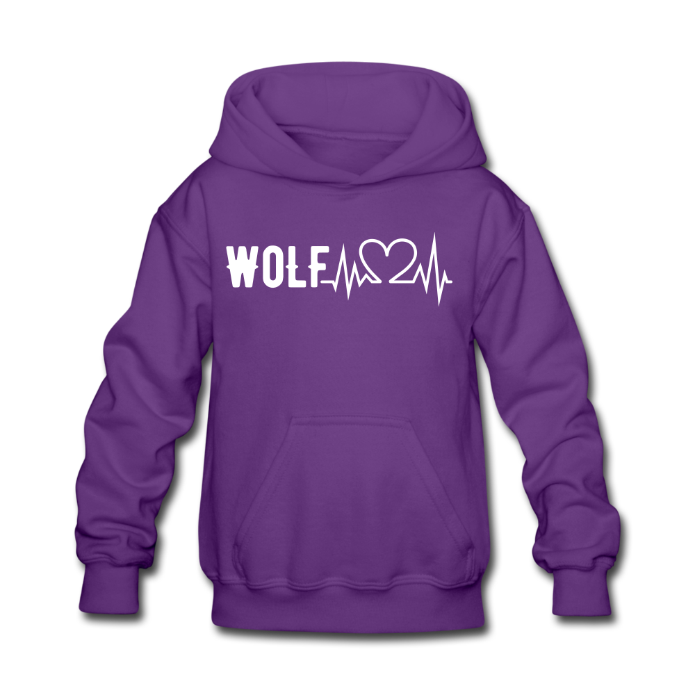 Kids' "WoLF line" hoodie - purple