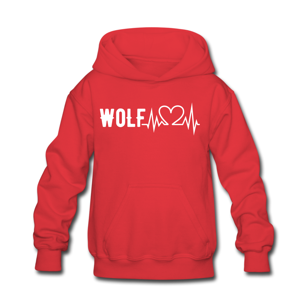 Kids' "WoLF line" hoodie - red