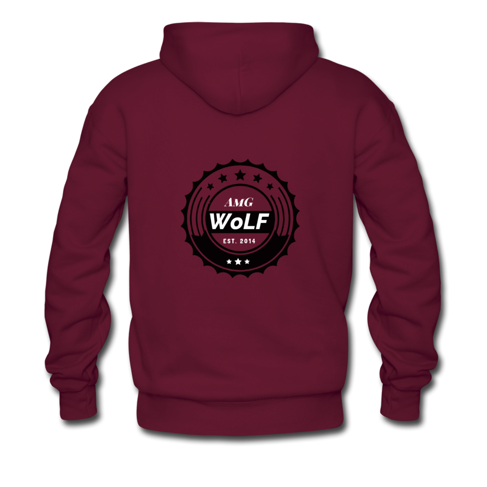 "WoLF LoGo hoodie" - burgundy