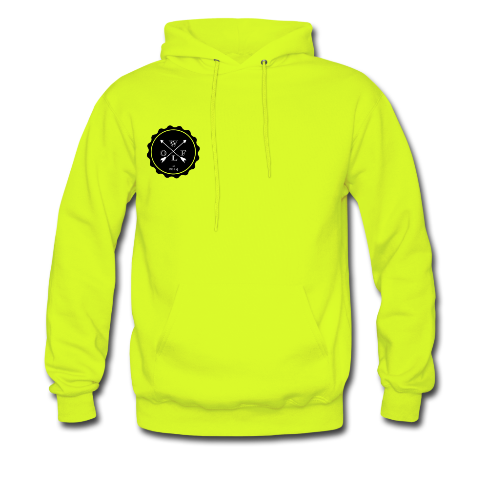 "WoLF LoGo hoodie" - safety green