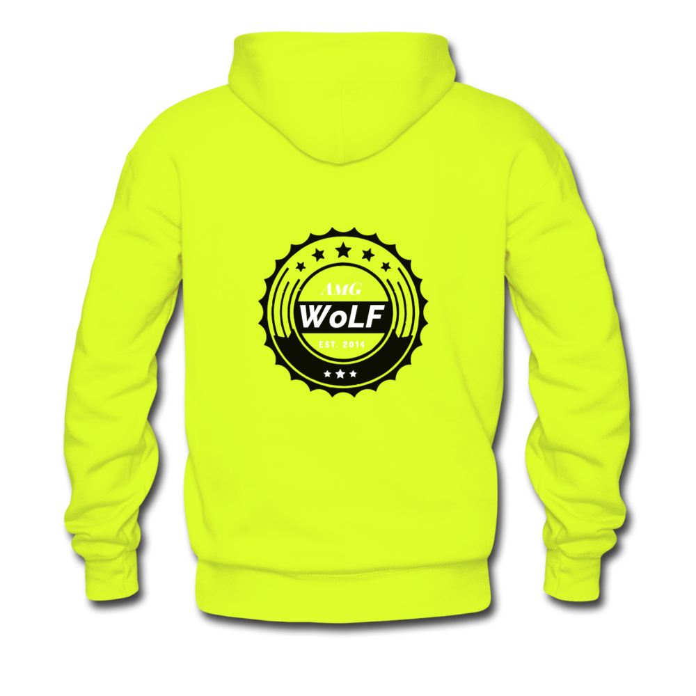"WoLF LoGo hoodie" - safety green