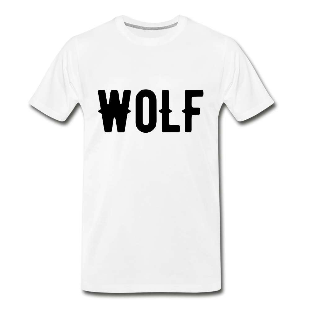 "Men's Premium WoLF T-Shirt" - white