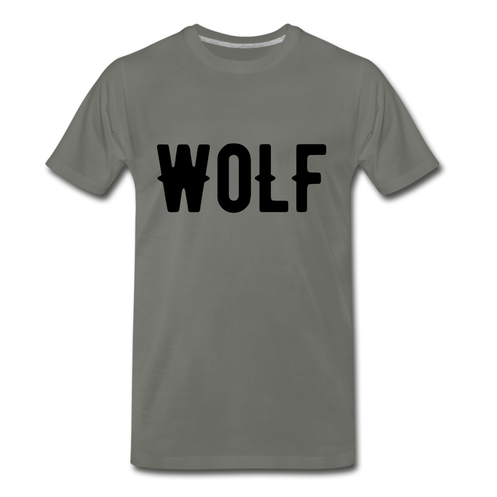 "Men's Premium WoLF T-Shirt" - asphalt gray