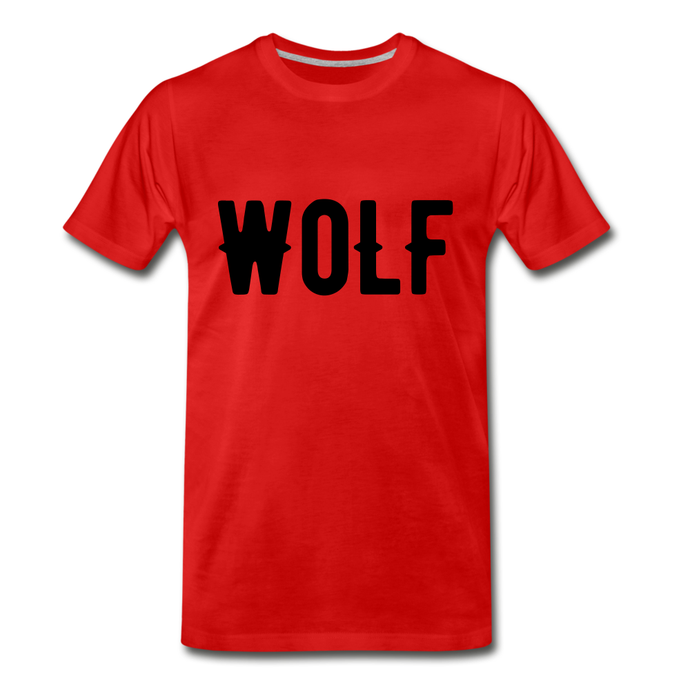 "Men's Premium WoLF T-Shirt" - red