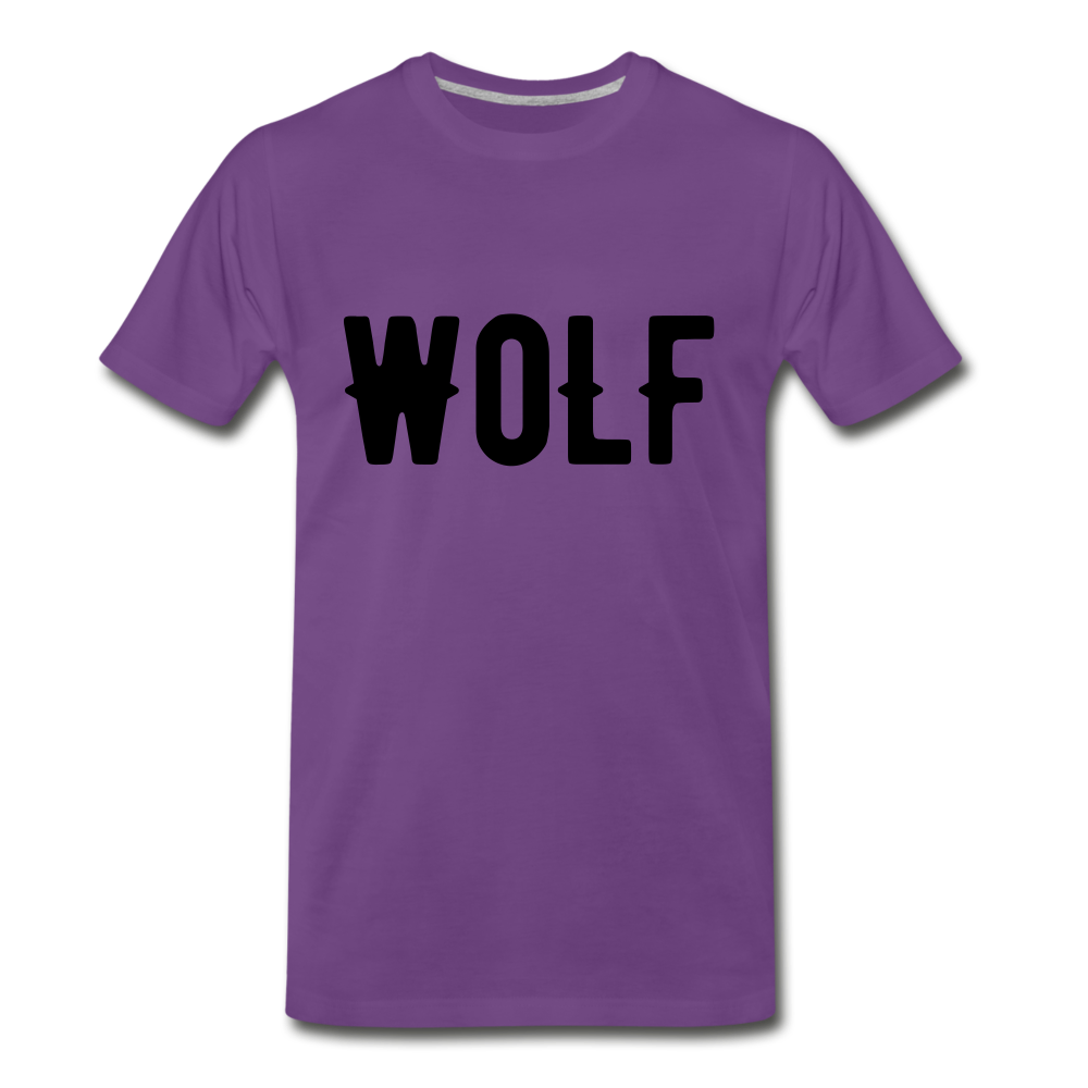 "Men's Premium WoLF T-Shirt" - purple