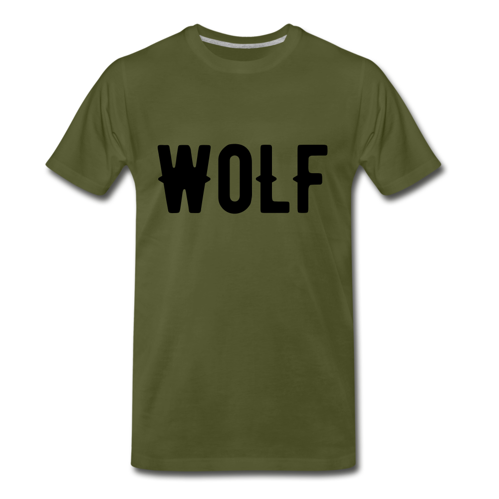 "Men's Premium WoLF T-Shirt" - olive green