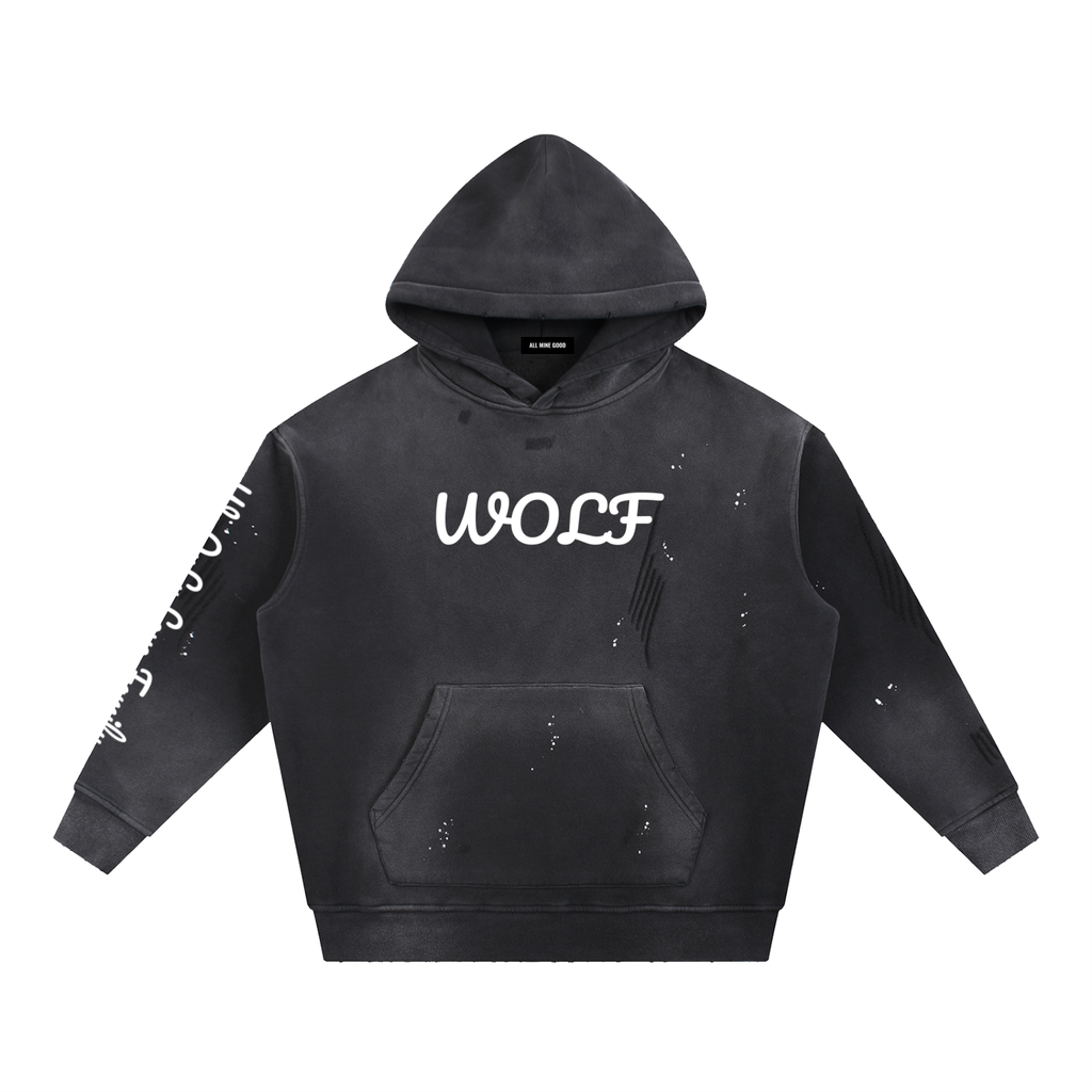WoLF Vintage Washed Fleece Hoodie