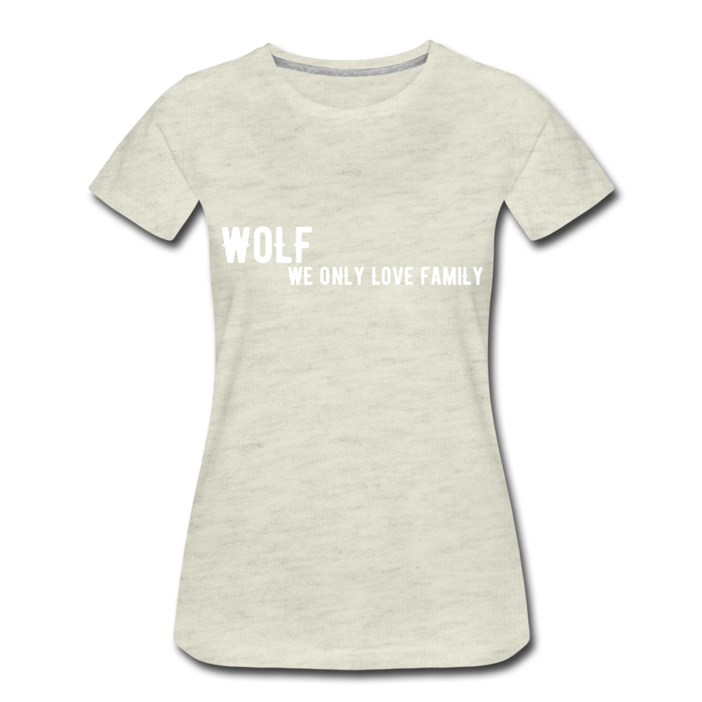 Women’s Premium "WoLF Breakdown" T-Shirt - heather oatmeal