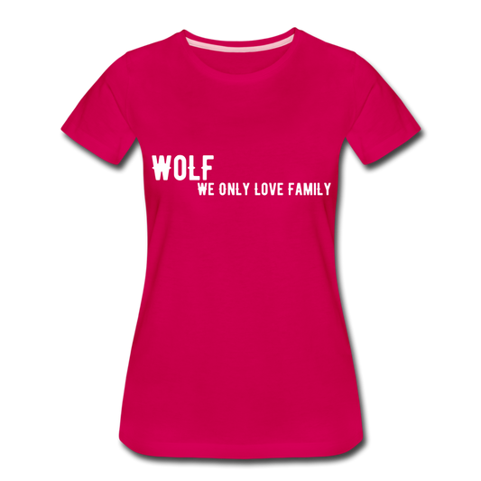Women’s Premium "WoLF Breakdown" T-Shirt - dark pink