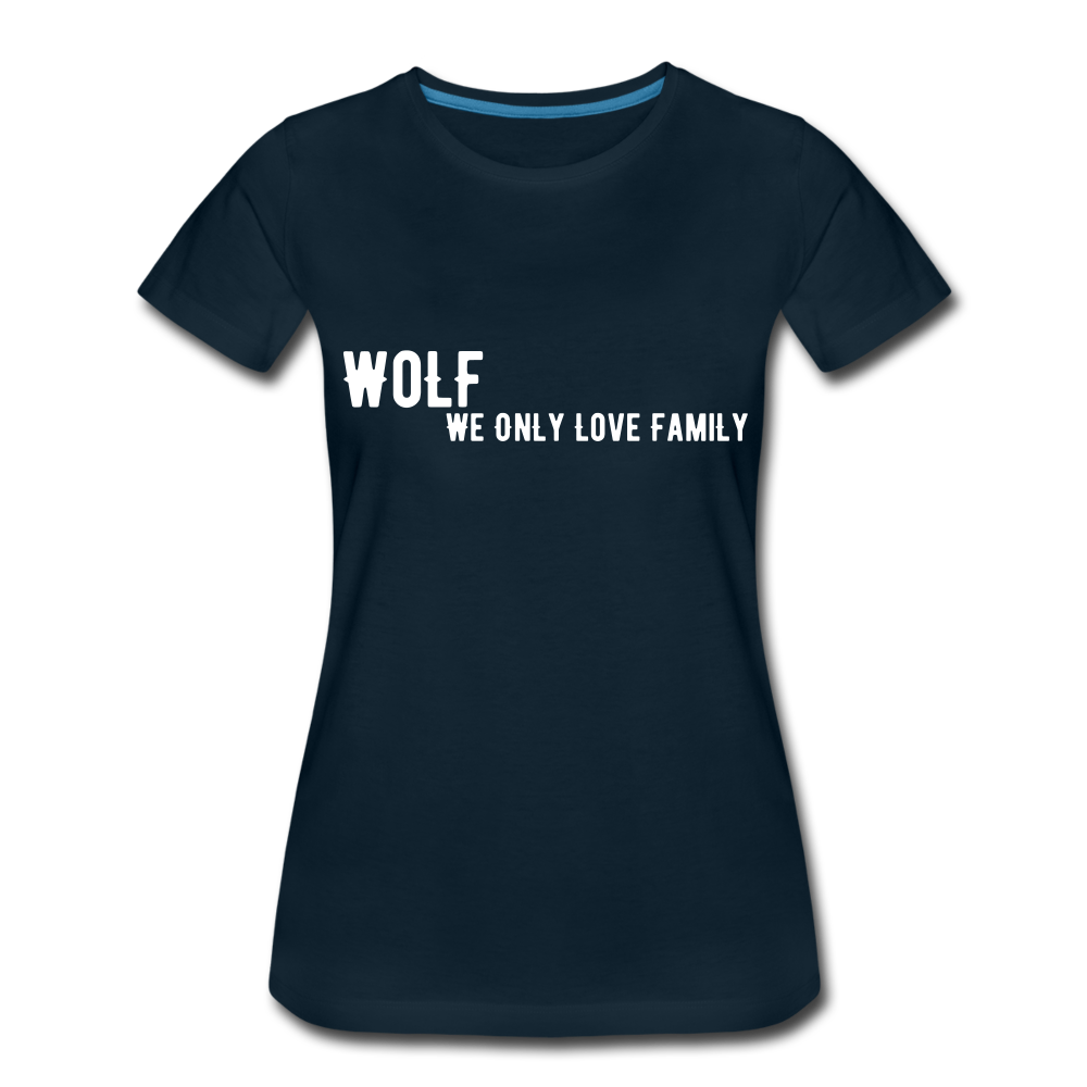 Women’s Premium "WoLF Breakdown" T-Shirt - deep navy