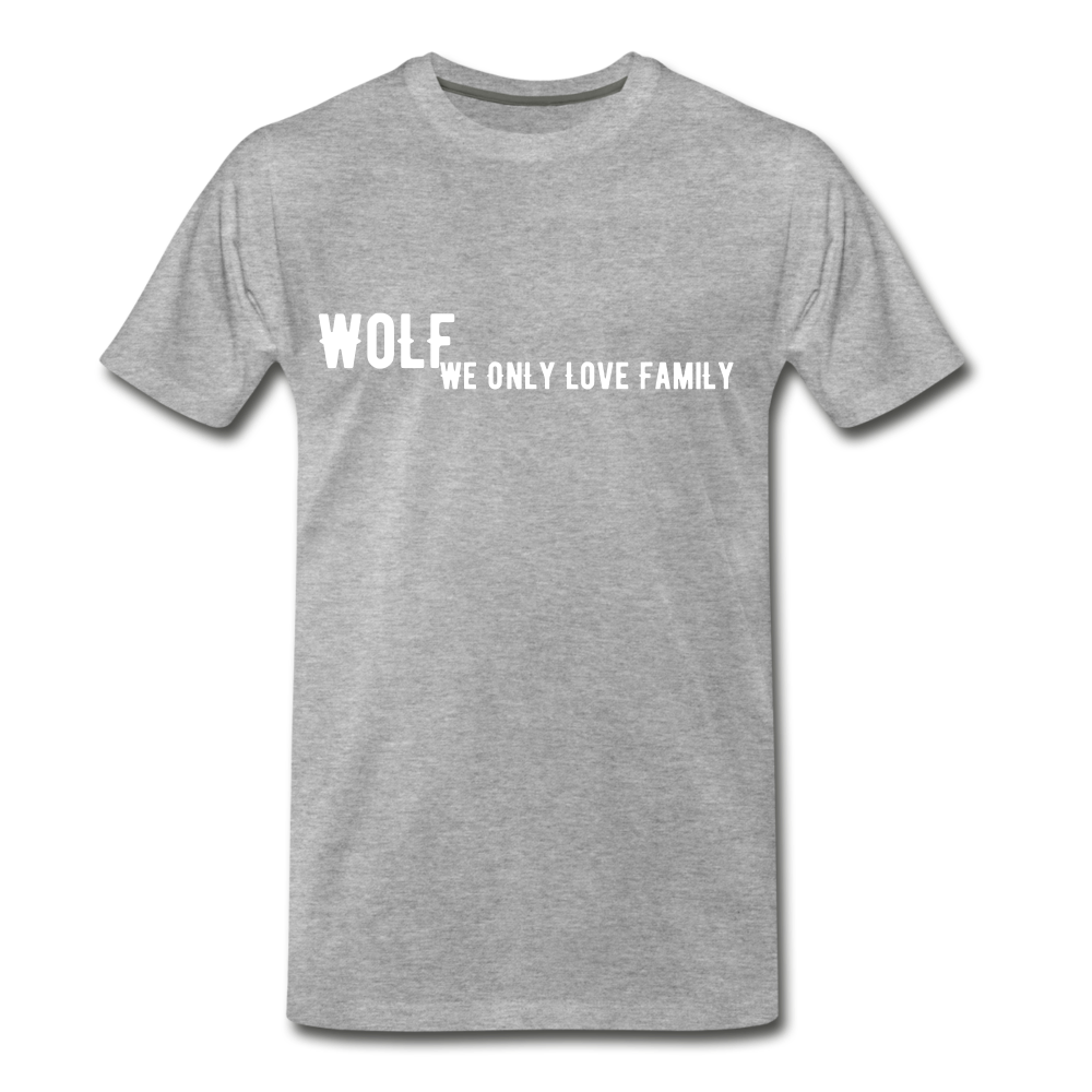 "Men's Premium WoLF Break Down T-Shirt" - heather gray
