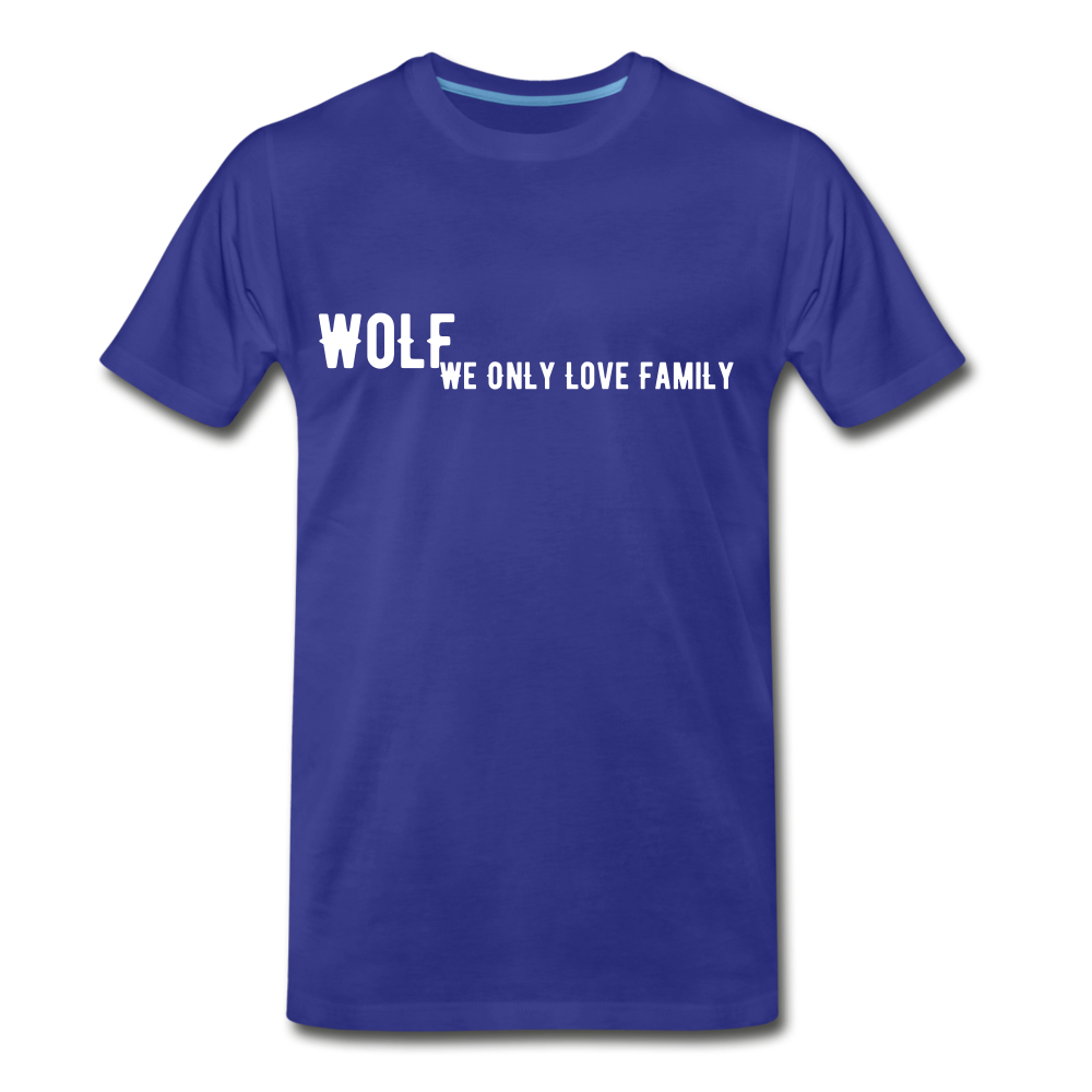 "Men's Premium WoLF Break Down T-Shirt" - royal blue