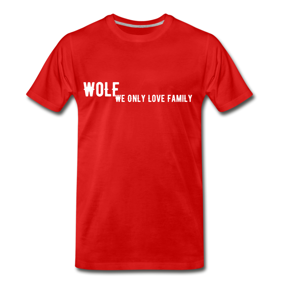 "Men's Premium WoLF Break Down T-Shirt" - red