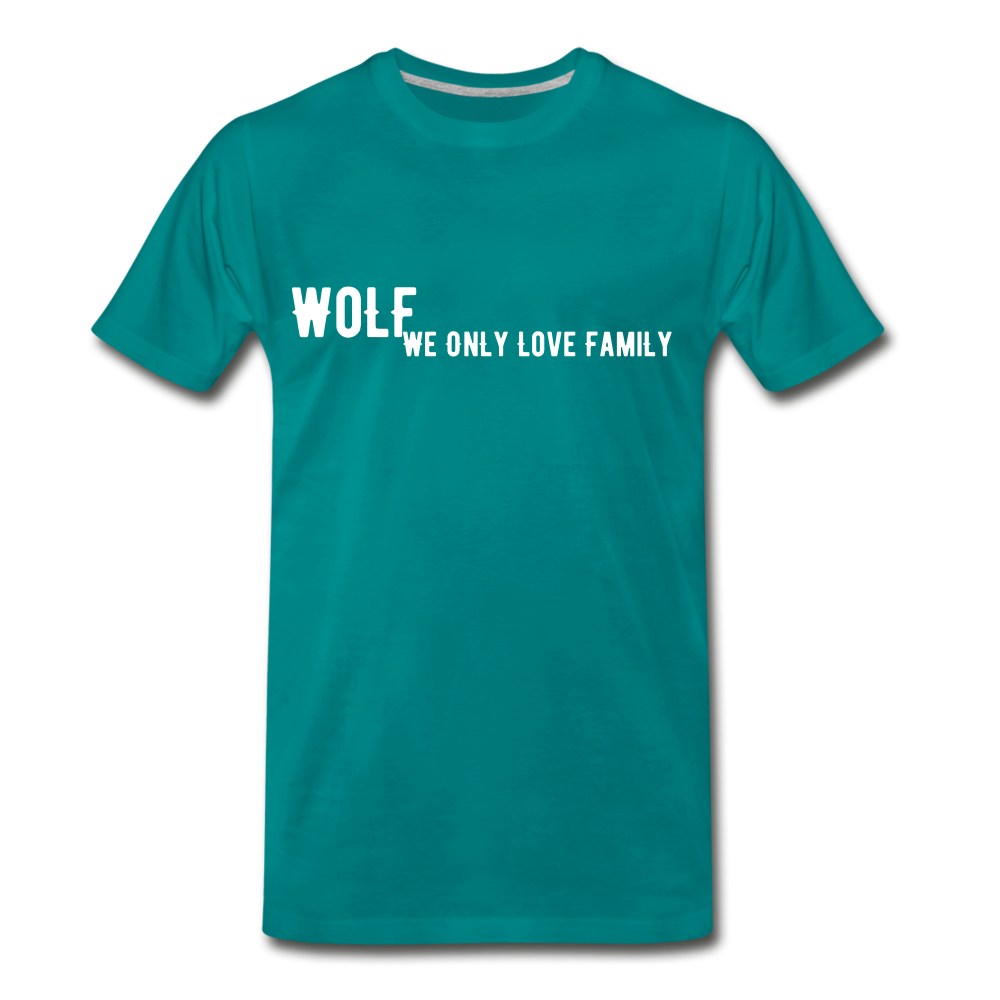 "Men's Premium WoLF Break Down T-Shirt" - teal