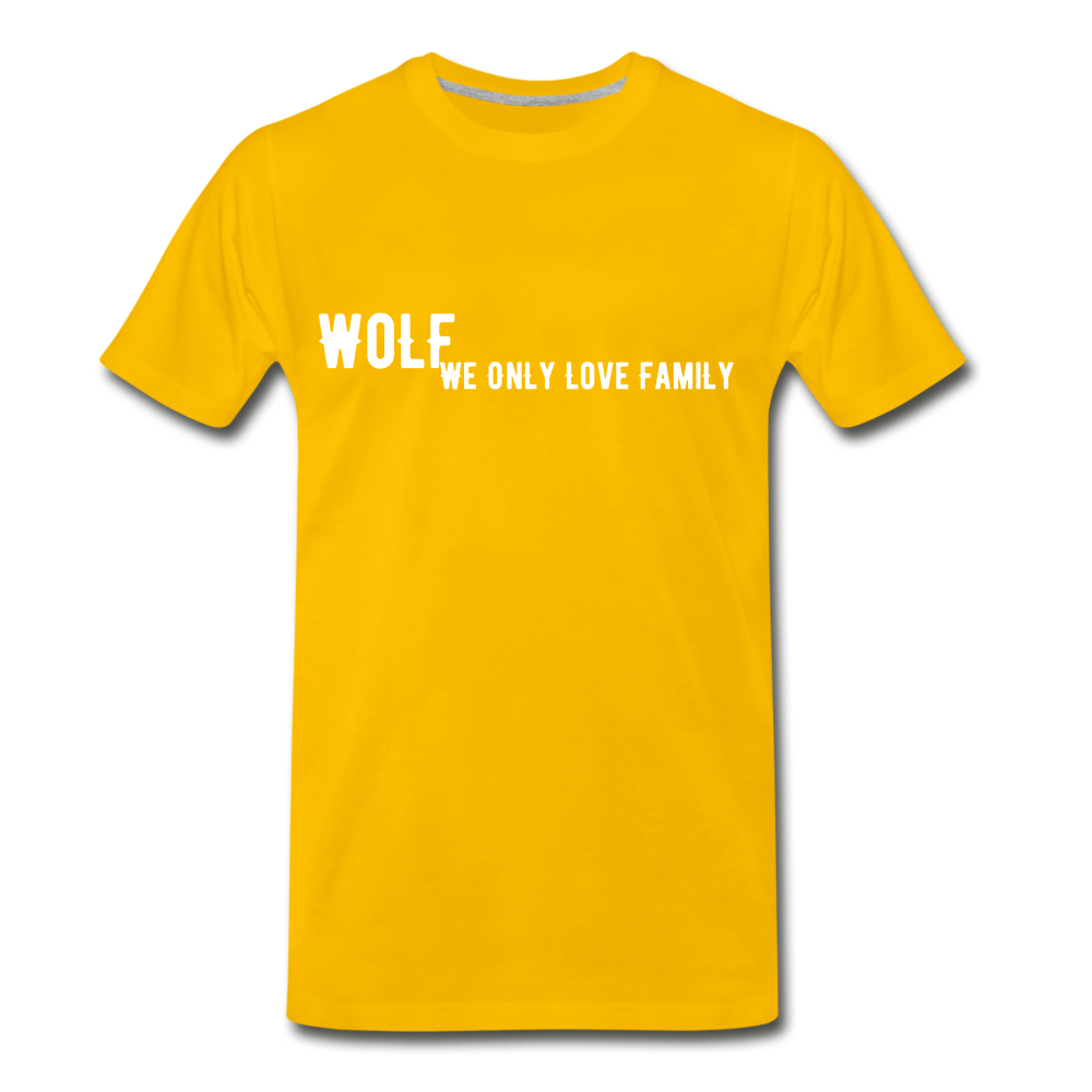 "Men's Premium WoLF Break Down T-Shirt" - sun yellow