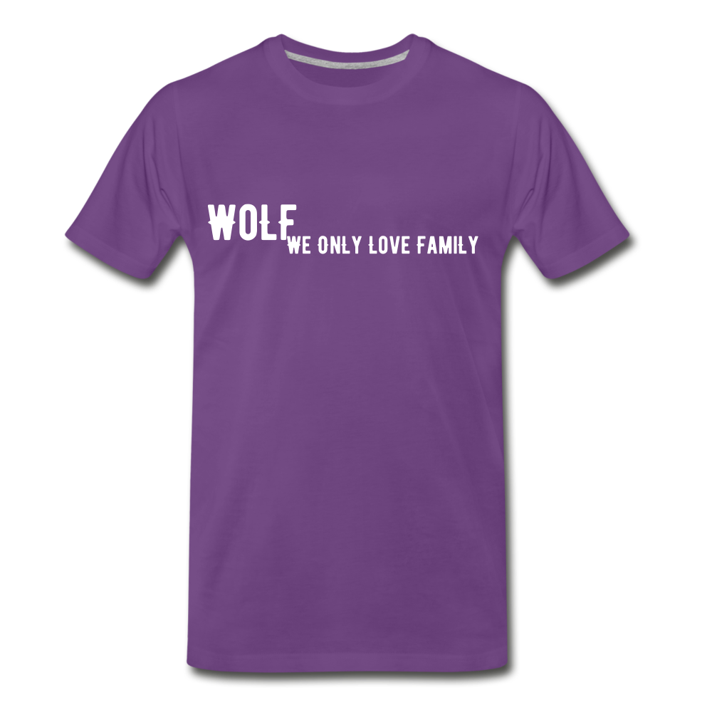 "Men's Premium WoLF Break Down T-Shirt" - purple