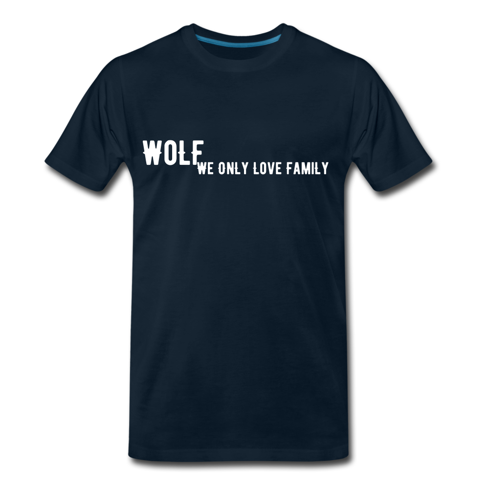 "Men's Premium WoLF Break Down T-Shirt" - deep navy